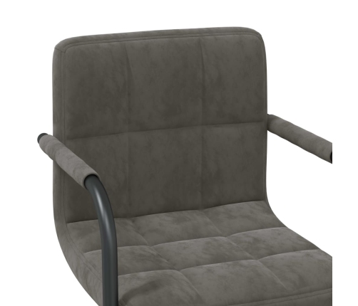 Sillas de comedor giratorias 2 unidades terciopelo gris oscuro