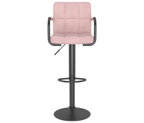 Taburetes de cocina 2 unidades terciopelo rosa