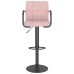 Taburetes de cocina 2 unidades terciopelo rosa