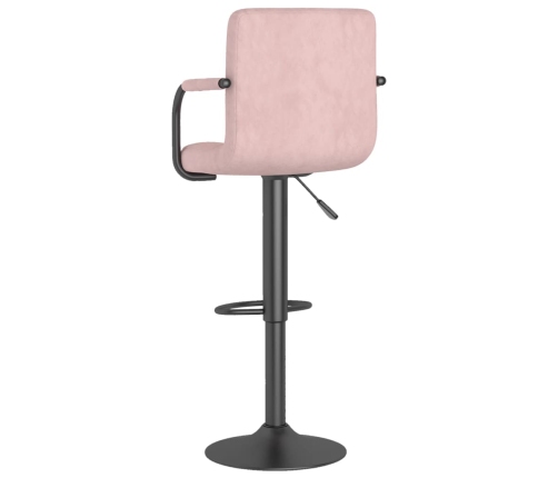 Taburetes de cocina 2 unidades terciopelo rosa