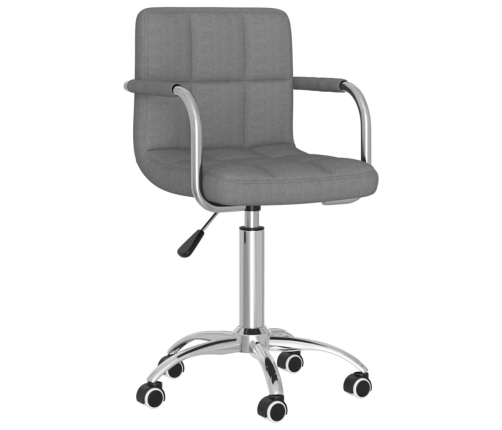 Silla de oficina giratoria de tela gris claro