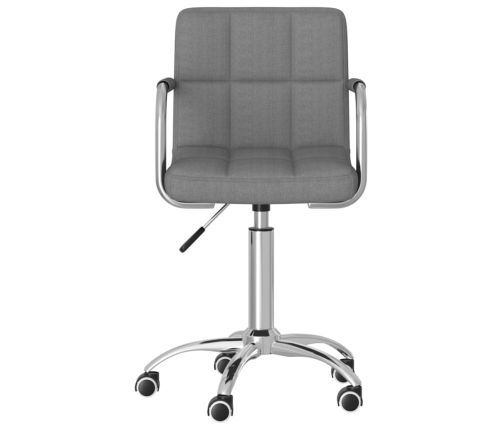 Silla de oficina giratoria de tela gris claro