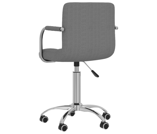 Silla de oficina giratoria de tela gris claro