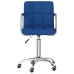 Silla de oficina giratoria de tela azul