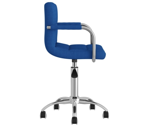 Silla de oficina giratoria de tela azul