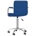 Silla de oficina giratoria de tela azul