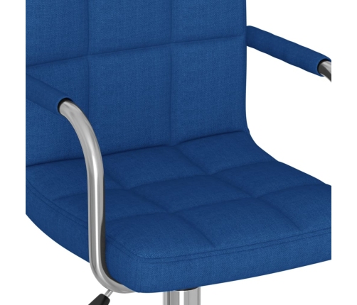 Silla de oficina giratoria de tela azul