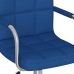 Silla de oficina giratoria de tela azul