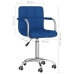 Silla de oficina giratoria de tela azul