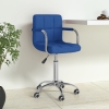 Silla de oficina giratoria de tela azul