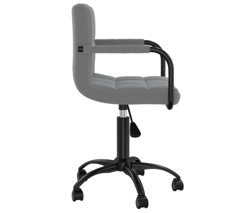 Silla de oficina giratoria de terciopelo gris oscuro