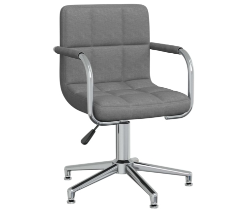 Silla de oficina giratoria de tela gris claro