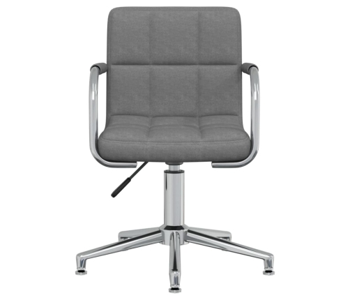 Silla de oficina giratoria de tela gris claro