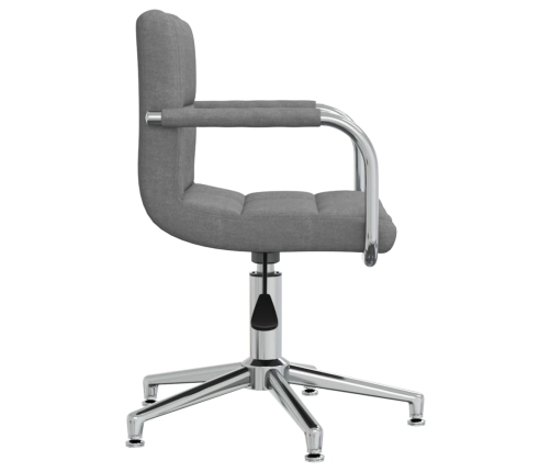 Silla de oficina giratoria de tela gris claro