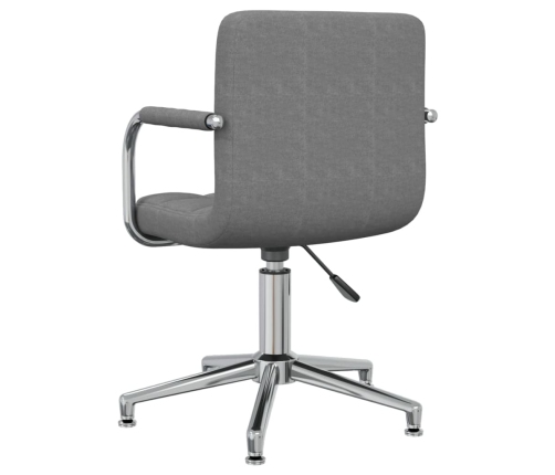 Silla de oficina giratoria de tela gris claro