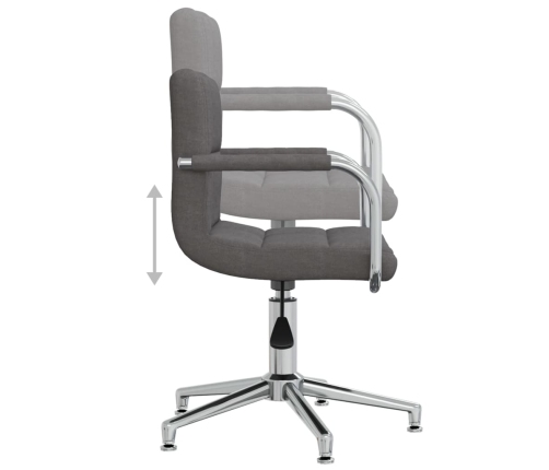 Silla de oficina giratoria tela gris oscuro