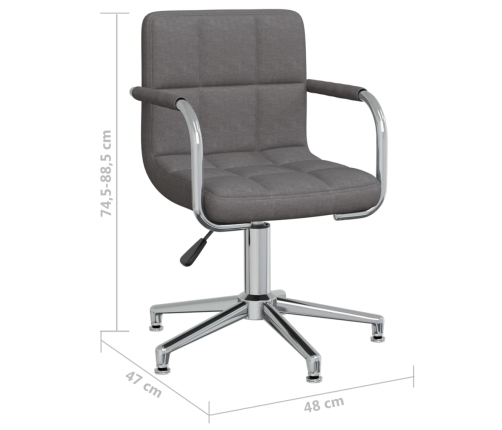 Silla de oficina giratoria tela gris oscuro