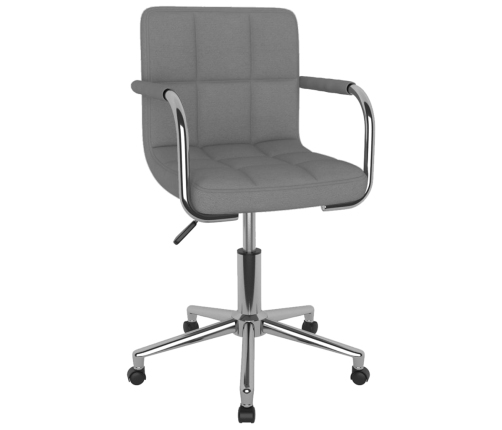 Silla de oficina giratoria de tela gris claro