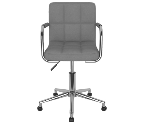 Silla de oficina giratoria de tela gris claro