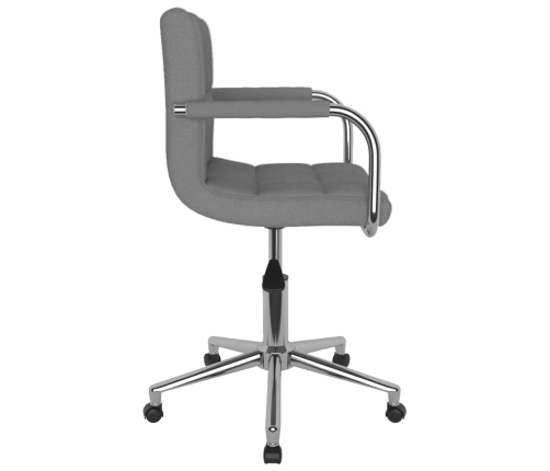 Silla de oficina giratoria de tela gris claro