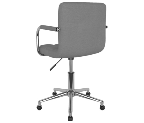 Silla de oficina giratoria de tela gris claro