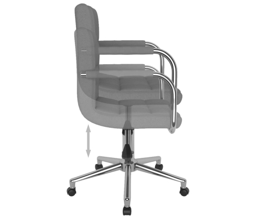 Silla de oficina giratoria de tela gris claro