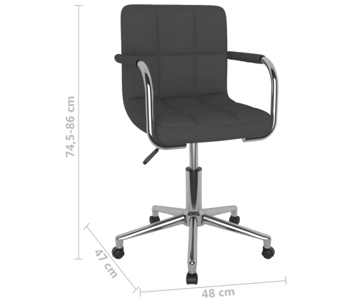 Silla de oficina giratoria tela gris oscuro