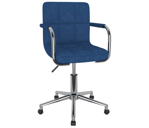 Silla de oficina giratoria de tela azul