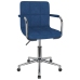 Silla de oficina giratoria de tela azul