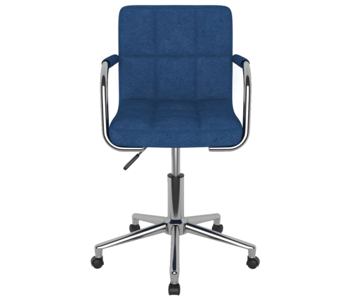 Silla de oficina giratoria de tela azul