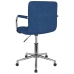 Silla de oficina giratoria de tela azul