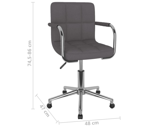 Silla de oficina giratoria tela gris taupé