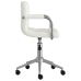 Silla de oficina giratoria de cuero sintético blanco