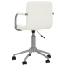 Silla de oficina giratoria de cuero sintético blanco