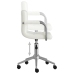 Silla de oficina giratoria de cuero sintético blanco