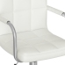 Silla de oficina giratoria de cuero sintético blanco