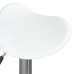 Taburete de cocina 2 uds acero cromado cuero artificial blanco