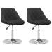 Sillas de comedor giratorias 2 uds terciopelo negro