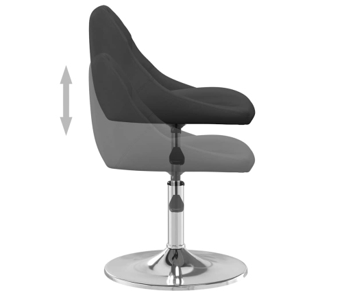 Sillas de comedor giratorias 2 uds terciopelo negro