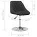 Sillas de comedor giratorias 2 uds terciopelo negro