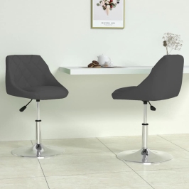 Sillas de comedor giratorias 2 uds terciopelo negro