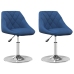 Sillas de comedor giratorias 2 uds terciopelo azul