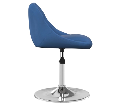 Sillas de comedor giratorias 2 uds terciopelo azul