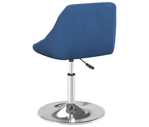Sillas de comedor giratorias 2 uds terciopelo azul