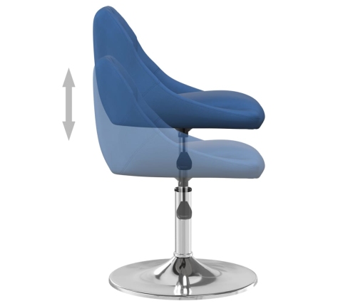 Sillas de comedor giratorias 2 uds terciopelo azul