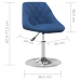 Sillas de comedor giratorias 2 uds terciopelo azul