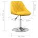 Sillas de comedor giratorias 2 uds terciopelo amarillo mostaza