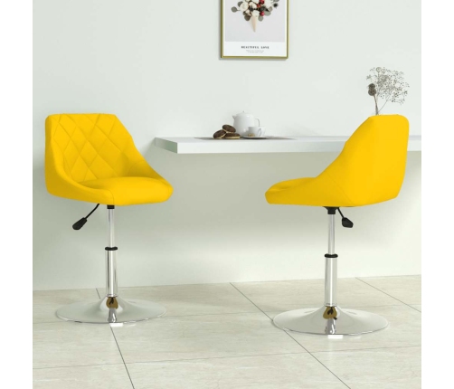 Sillas de comedor giratorias 2 uds terciopelo amarillo mostaza