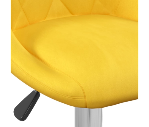 Taburete de cocina 2 unidades terciopelo amarillo mostaza