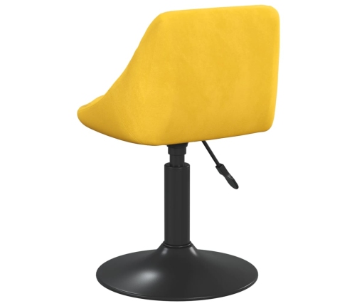 Taburete de cocina de terciopelo amarillo mostaza